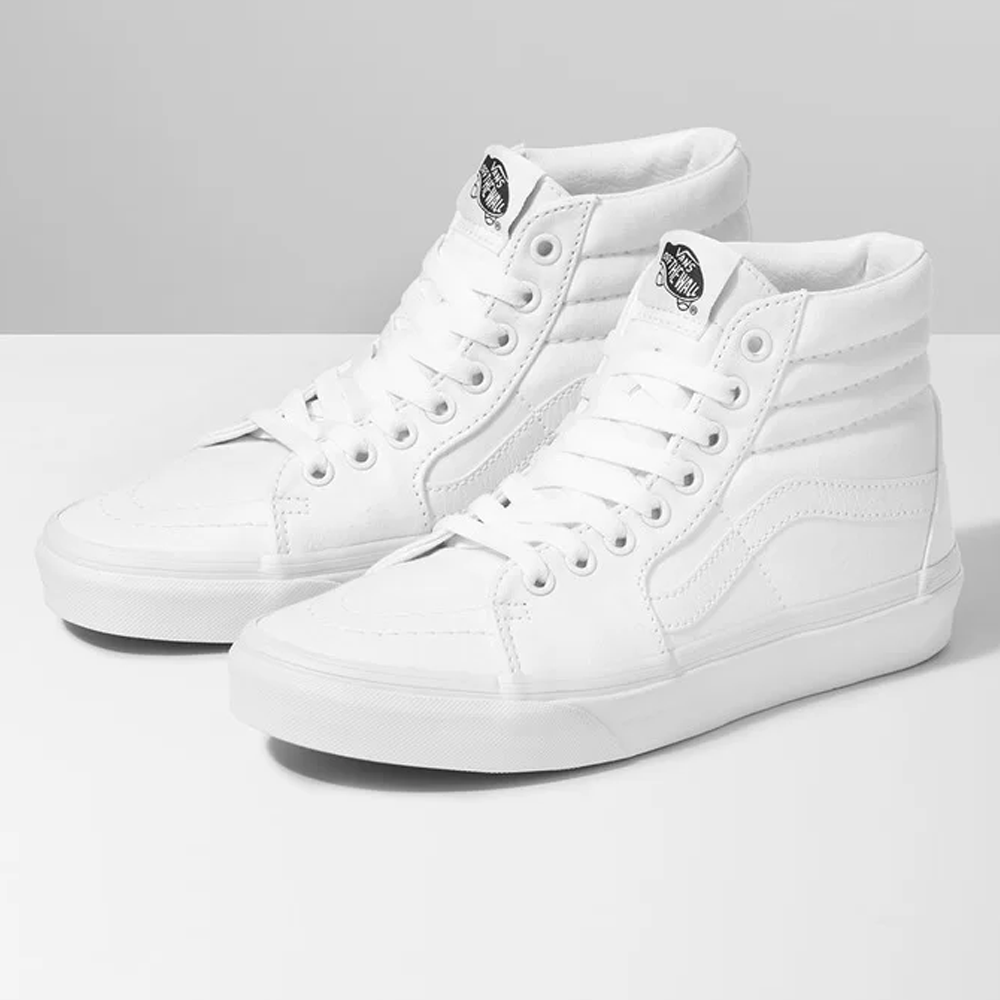 vans white high