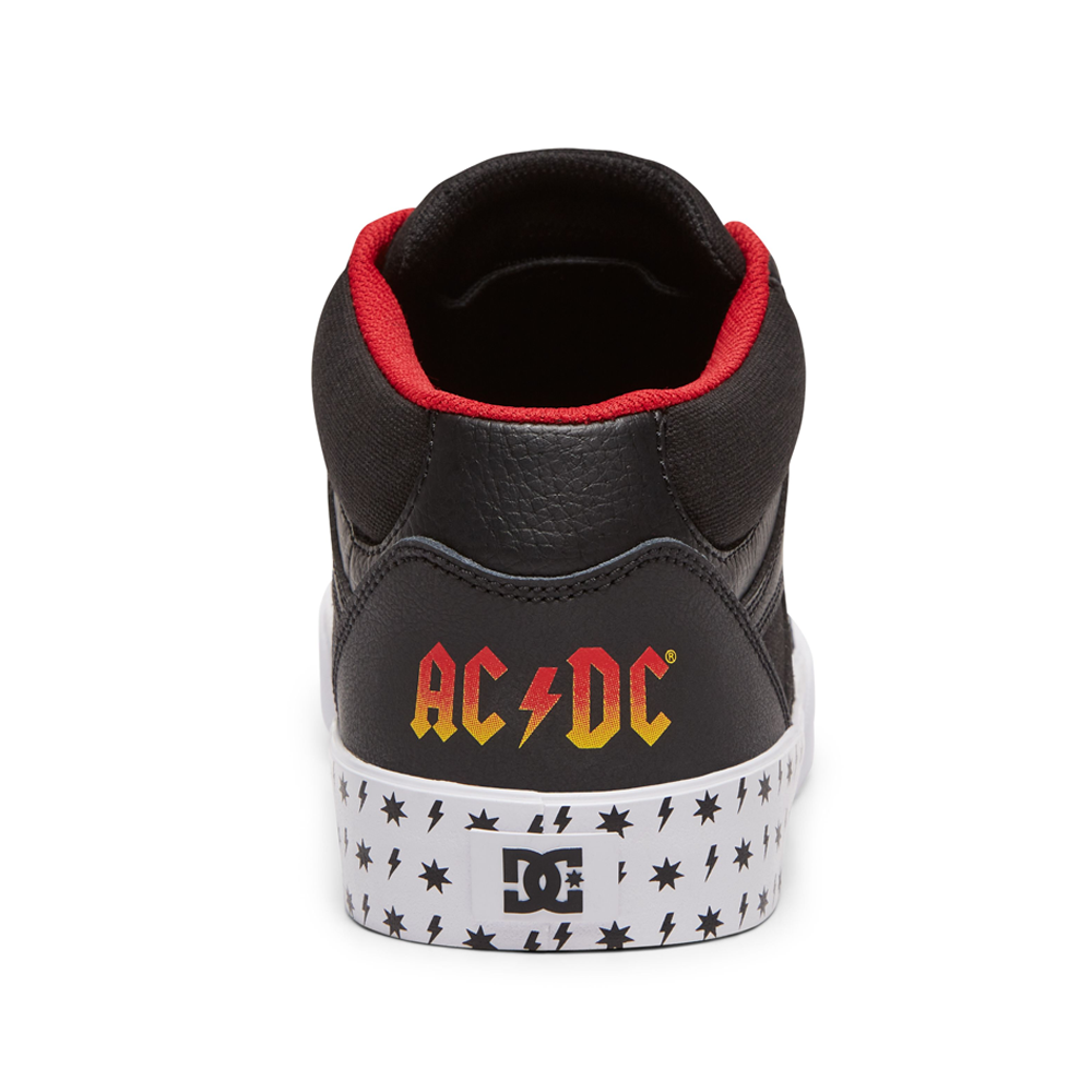Tênis DC Kalis Vulc Mid AC/DC Black/White