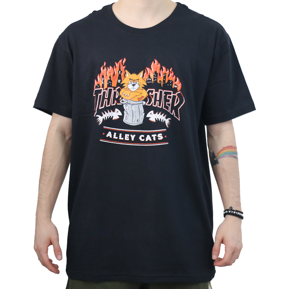 Camiseta Thrasher Alley Cats Black
