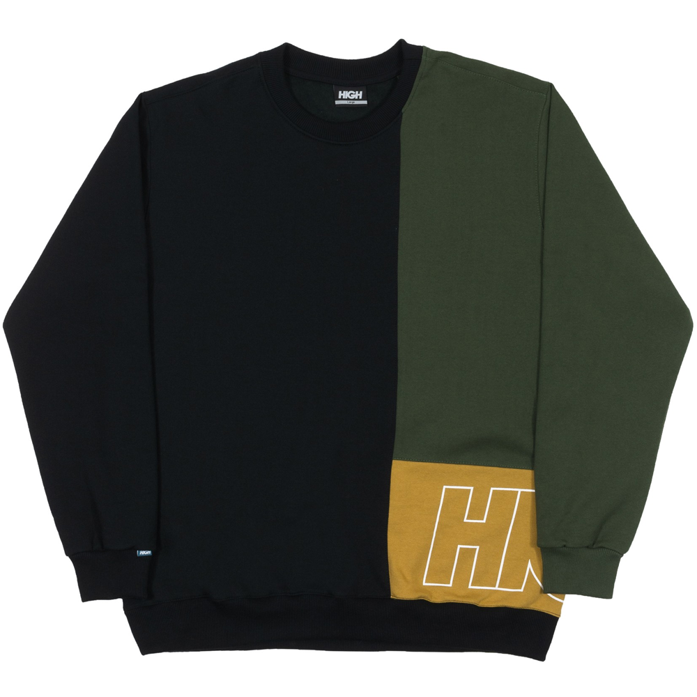 black color block moletom com capuz