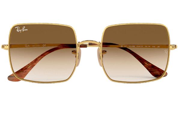 Óculos de Sol Ray Ban Lançamento Dourado e Marrom Unissex