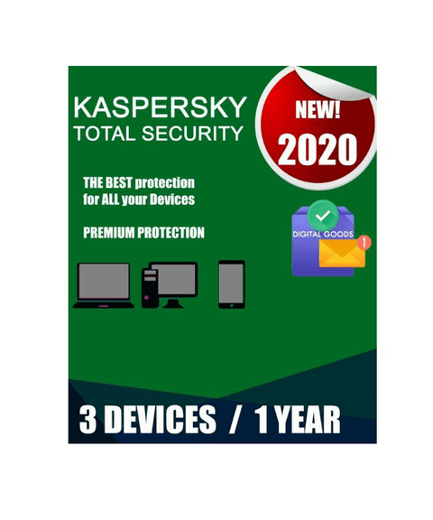 Kaspersky Total Security 2020 3 PC 1 Año Mejor Antivirus