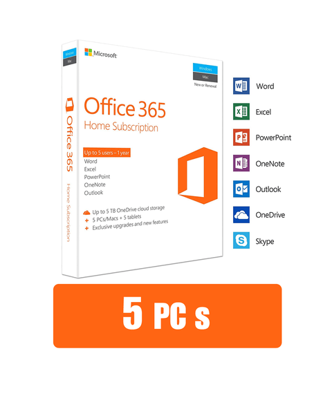 Office 365 Pro Plus Licencia - 5 Mac - Pc - IPad - 2016 - 2019