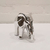 Escultura Elefante prata em cerâmica 12x8x14 cm