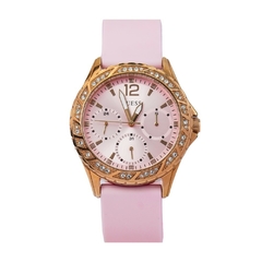 Reloj Guess Mujer Sparkling Pink W0032l9 Rosado Oro Rosa