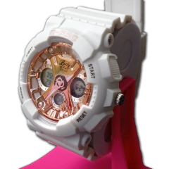 Reloj Lady G-Forc Para Mujer Deportivo Doble Hora