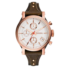 Reloj Fossil Es3616 Con Pulsera En Cuero Para Dama Original