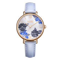 Reloj Loix L1212c Para Dama En Cuero