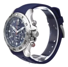 Reloj Nautica N14555g Hombre Goma Azul Cronografo Original