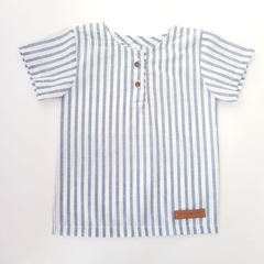 Remera lino rayado - talle 24 meses