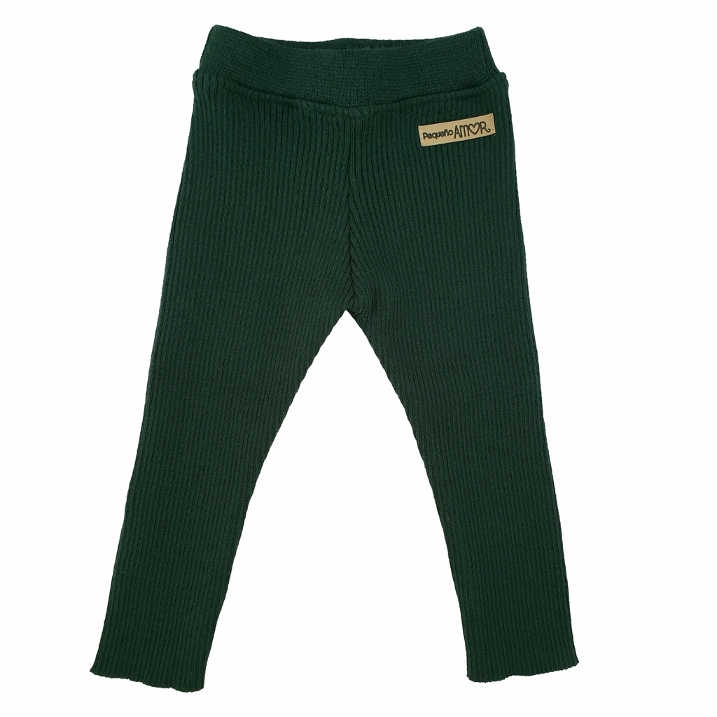 Pantalón chupín TEJIDO verde oscuro - Inquietos