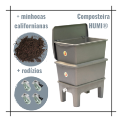 Composteira Doméstica HUMI (2 caixas) + kit completo