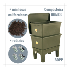 Composteira Doméstica HUMI (2 caixas) + kit completo