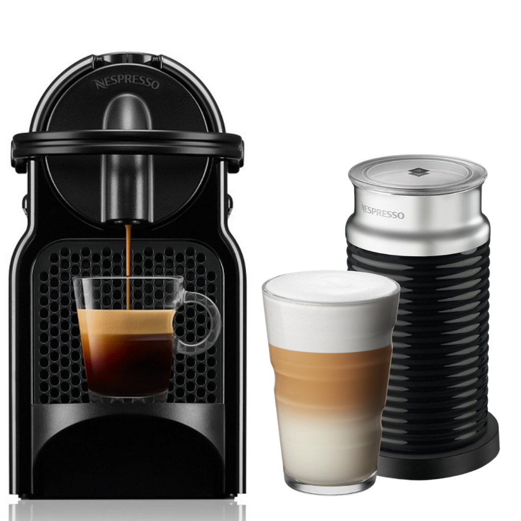 Cafetera Nespresso Inissia Black + Aeroccino