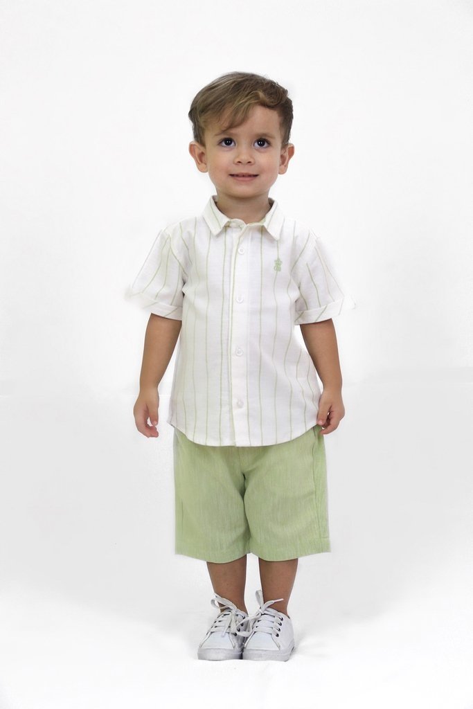 camisa de linho com bermuda