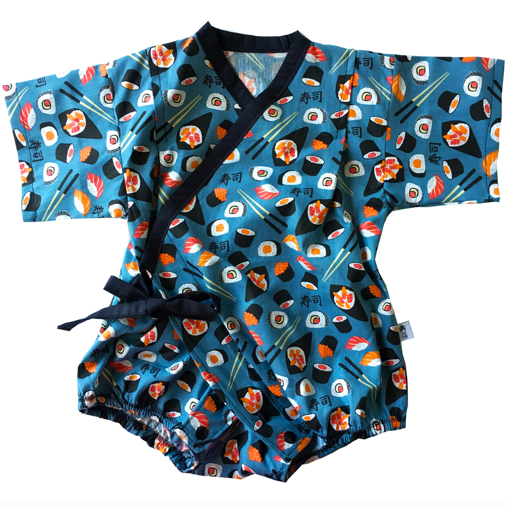 Body Kimono Infantil Sushi Azul