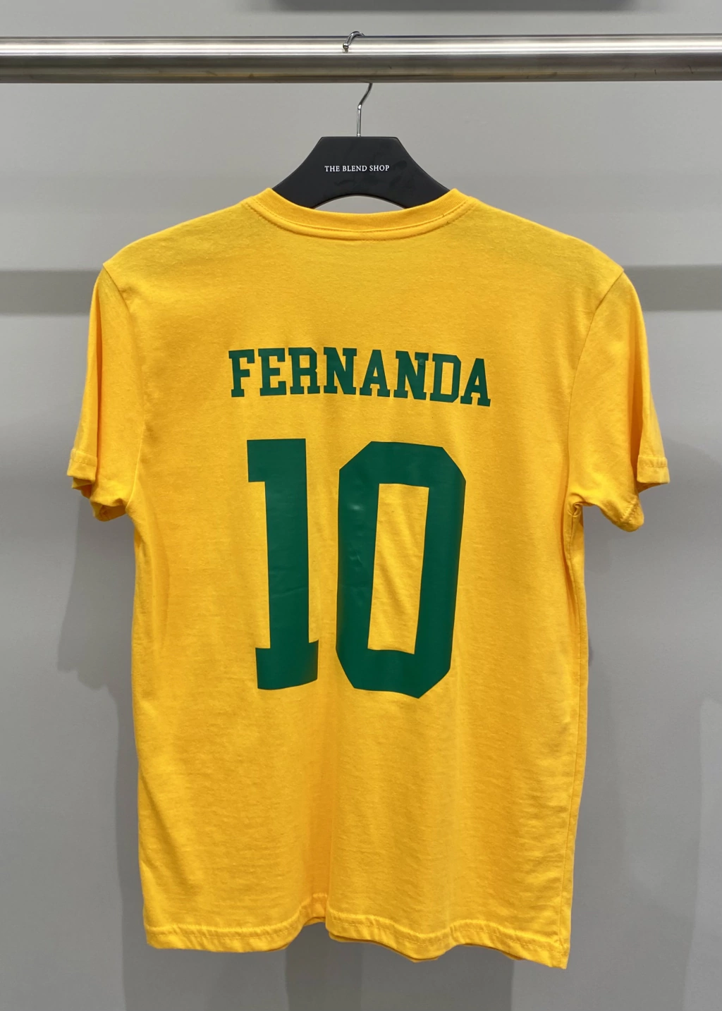 Blusa Camiseta Feminina Personalizada Copa 22 Brasil Amarela