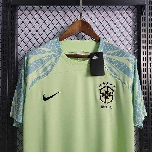 Camisa Seleção Brasileira Treino Verde Claro 22/23 Torcedor Masculina