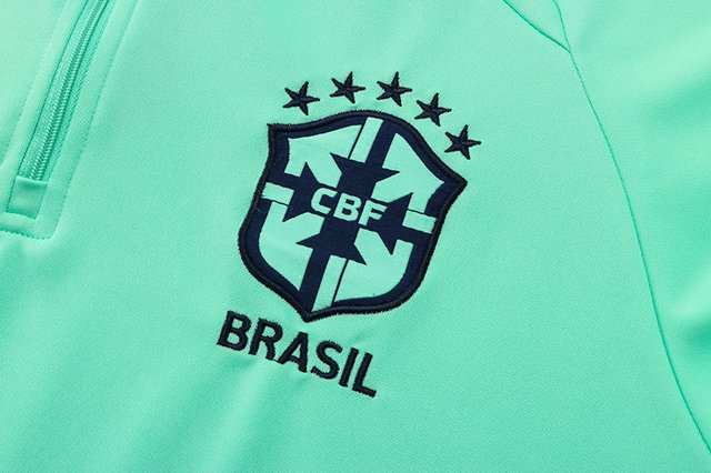PROMOÇÃO Conjunto Moleton + Calça Seleção Brasileira Verde Liso 22/23 Copa  do Mundo