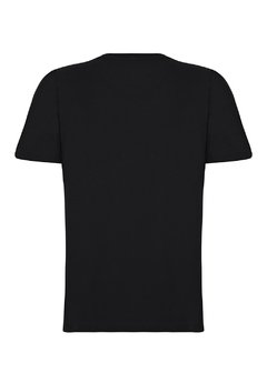 Camiseta Gola V Fio Egípcio Preto - comprar online