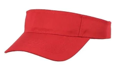 Visera de algodon y poliester color rojo