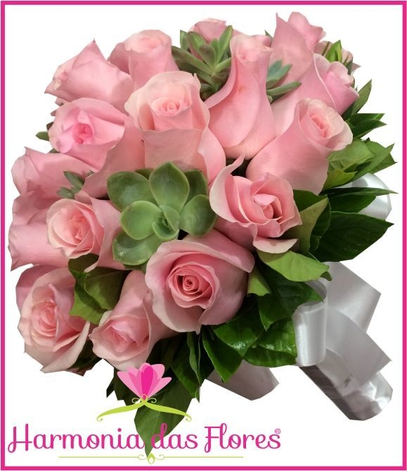 Buquê de Noiva Rosa ou Pink - Harmonia das Flores