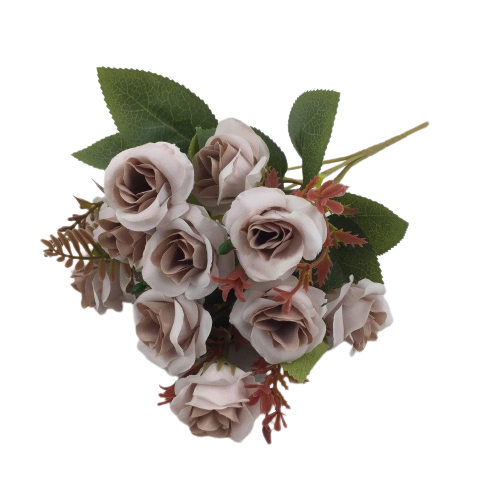 Buquê de Rosa de Botão Artificial com 6 Flores