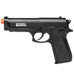 PISTOLA AIRGUN À GÁS CO2 SWISS ARMS PT92 BAX NYLON FIBER GNB 4,5MM - CYBERGUN