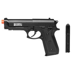 PISTOLA AIRGUN À GÁS CO2 SWISS ARMS PT92 BAX NYLON FIBER GNB 4,5MM - CYBERGUN na internet