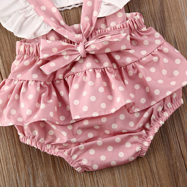 Romper Jardineira Faixa Bebe Menina Rose Poa Lc0047 Romper Jardineira Faixa Bebe Menina Rose Poa Lc0047