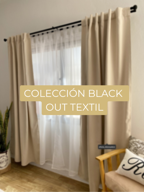 Cortina de ambiente black out textil 80%