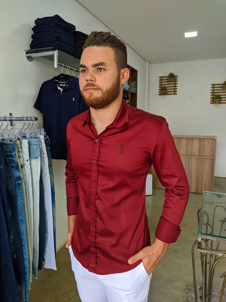 camisas acetinadas