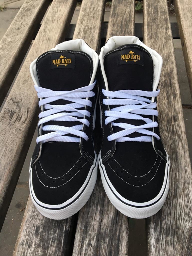 Tênis de Skate Cano Alto Old School Preto/Preto Mad Rats
