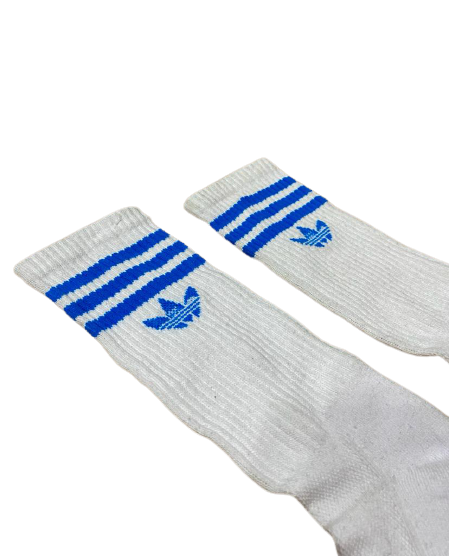 meia adidas cano alto azul