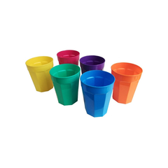 Set de 6 vasos facetados plásticos - comprar online