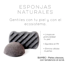 ESPONJA FACIAL con extracto de BAMBU