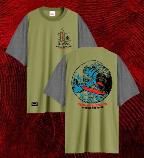 Remera Rituals Surfing the Wave Green