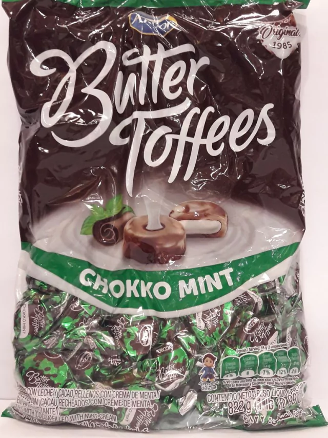 Caramelos Butter Toffees Menta y Chocolate x 822grs