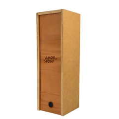 Caja de MDF 35x10x10 cm - Tapa Mdf enchapado con logo