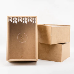 Caja de MDF 35x20x10 cm - Tapa Acrilico Transparent con logo en internet
