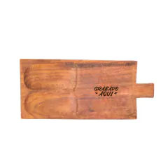 Tabla Artesanal 45x20 cm aprox (Opc. Logo, frase o nombre)