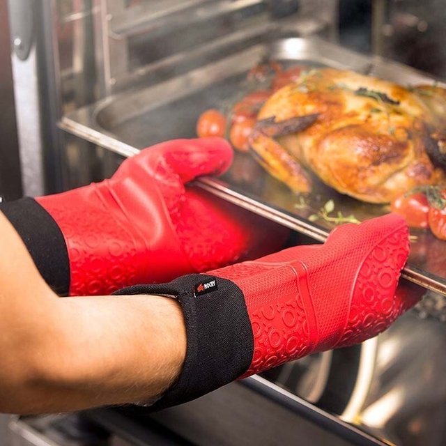 Disgusto alcanzar El respeto Guante Manopla De Silicona Para Horno Cocina Agarradera