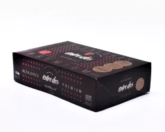 Caja 12 Unidades Alfajores de Hojaldre Negro - Entre Dos Alfajores de chocolate Premium 