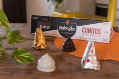 Combo trilogía + Conitos blanco y negros + galletas - Entre Dos Alfajores de chocolate Premium 