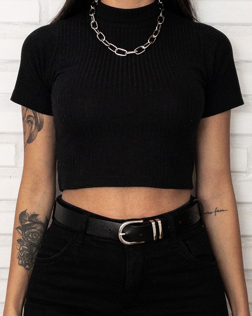 cropped canelada gola alta