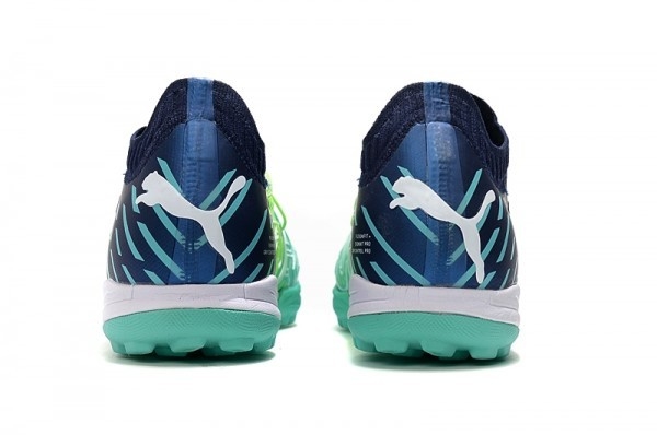 Chuteira Society Puma Future Z 1 1 Pro Cage Tt Verde Azul