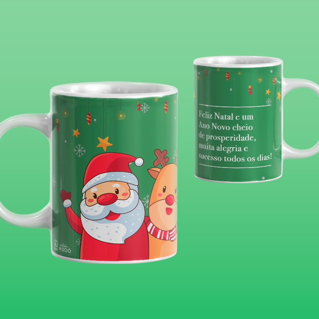 Caneca Personalizada Mensagem Feliz Natal Próspero Ano Novo Caneca Personalizada Mensagem Feliz Natal Próspero Ano Novo