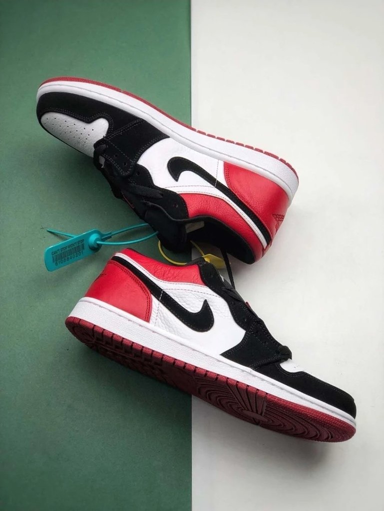 tênis nike air jordan 1 low black toe