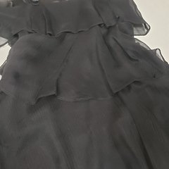 vestido feminino preto em babado - comprar online