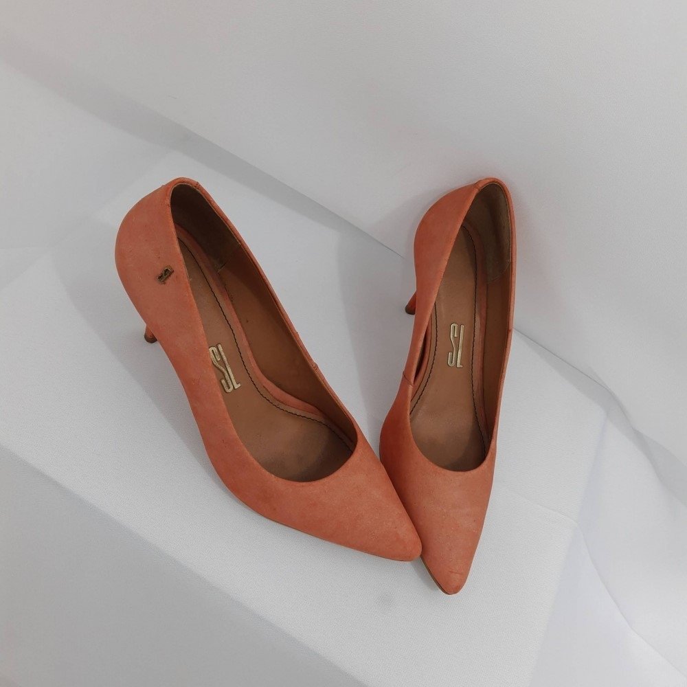 Sapato scarpin feminino SANTA LOLLA salmão